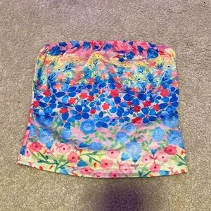 XS Tube Top Rainbow Watercolor